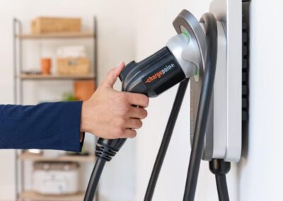 Home Flex Level 2 ChargePoint on garage wall